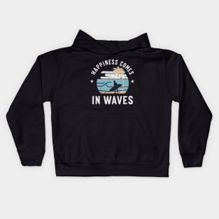 Happiness Comes In Waves, Sea Life Kids Hoodie